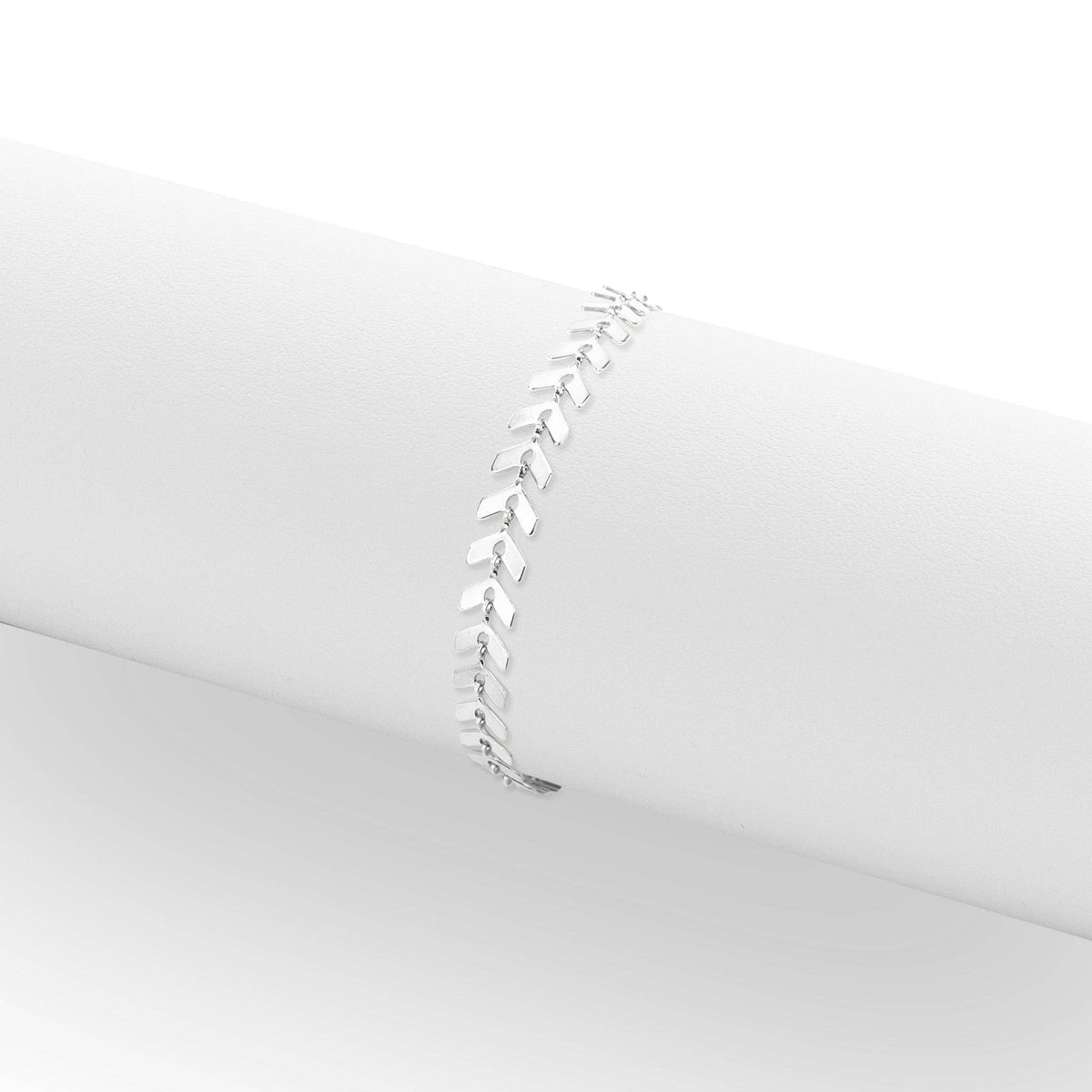 #208 Stainless Steel Gold Chevron Chain Bracelet