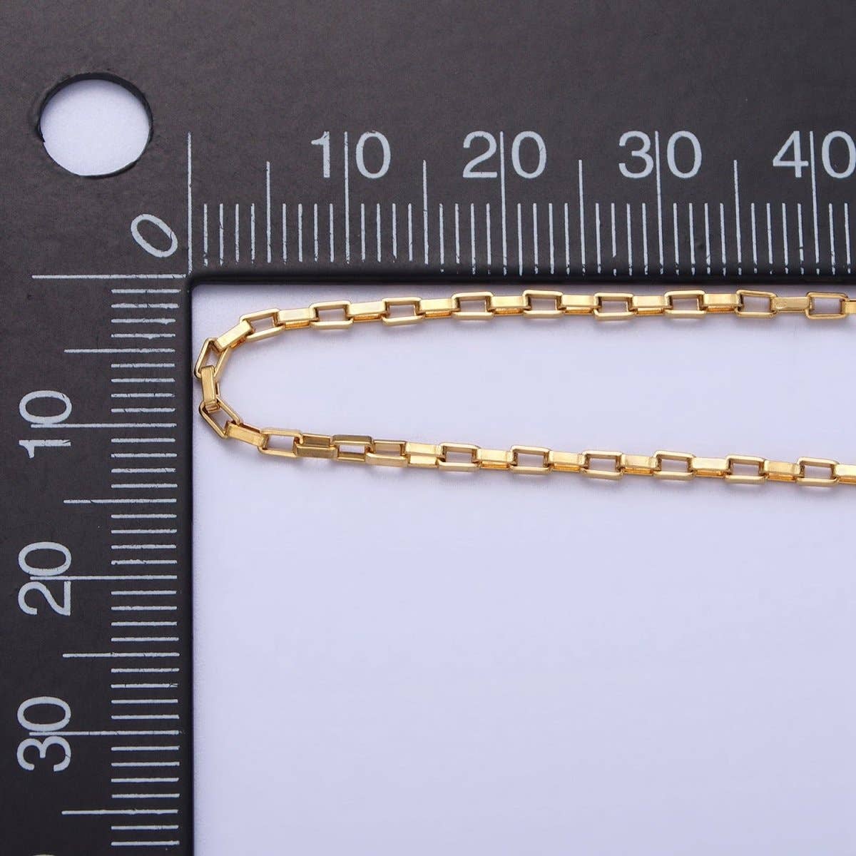 #244 | Gold Paperclip Chain Necklace Dainty Stainless Steel 17.7 inches