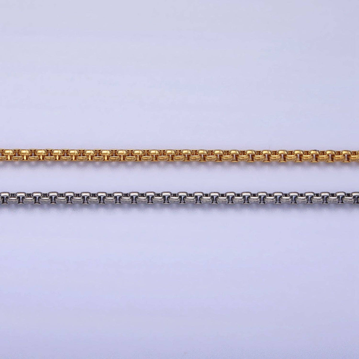 #141 | Stainless Steel Box Chain Necklace In Gold & Silver