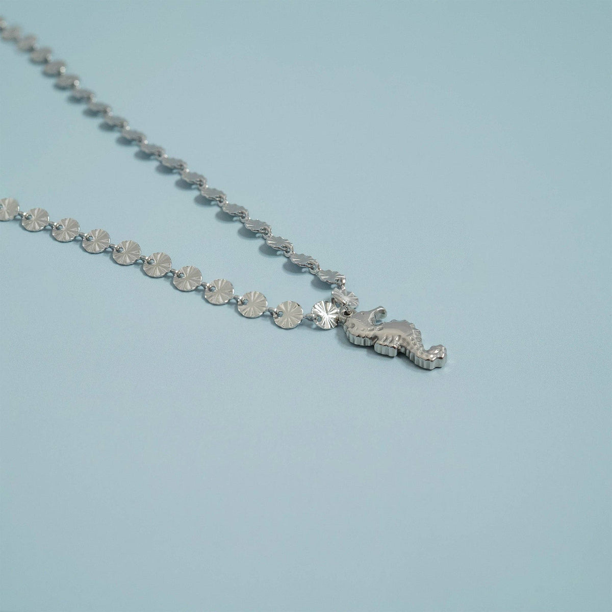 #207 18K Gold PVD Stainless Steel Sunburst Chain Necklace