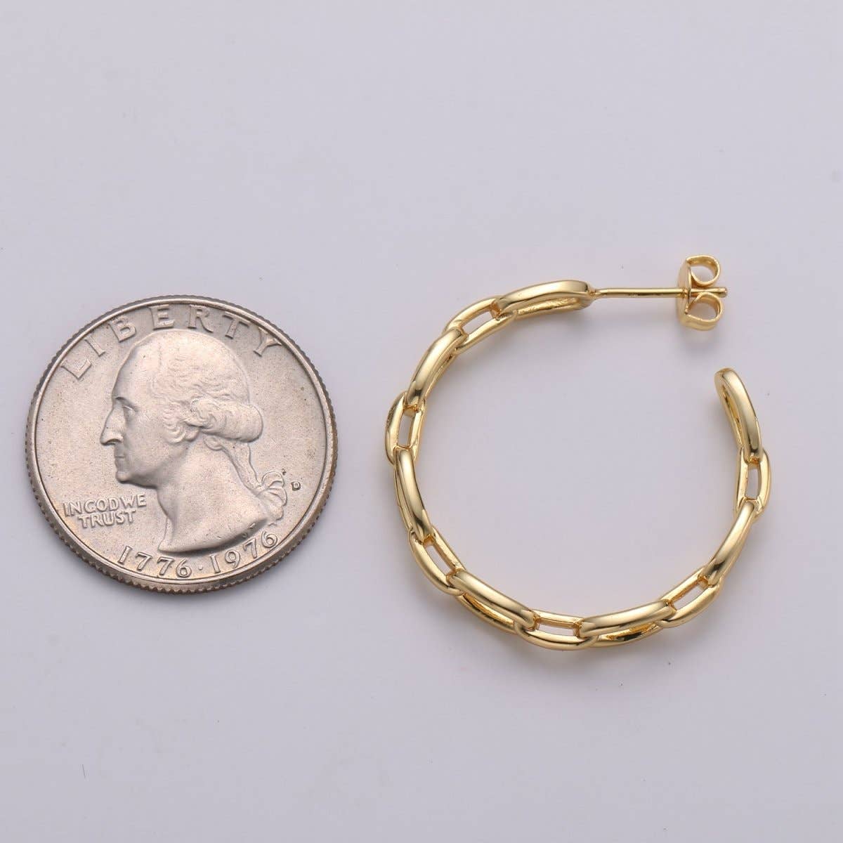 Dainty Gold Chain Earring