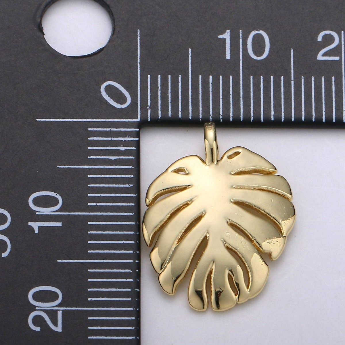 #234 | 14k Gold Filled Monstera Charm Tropical Foliage Pendant