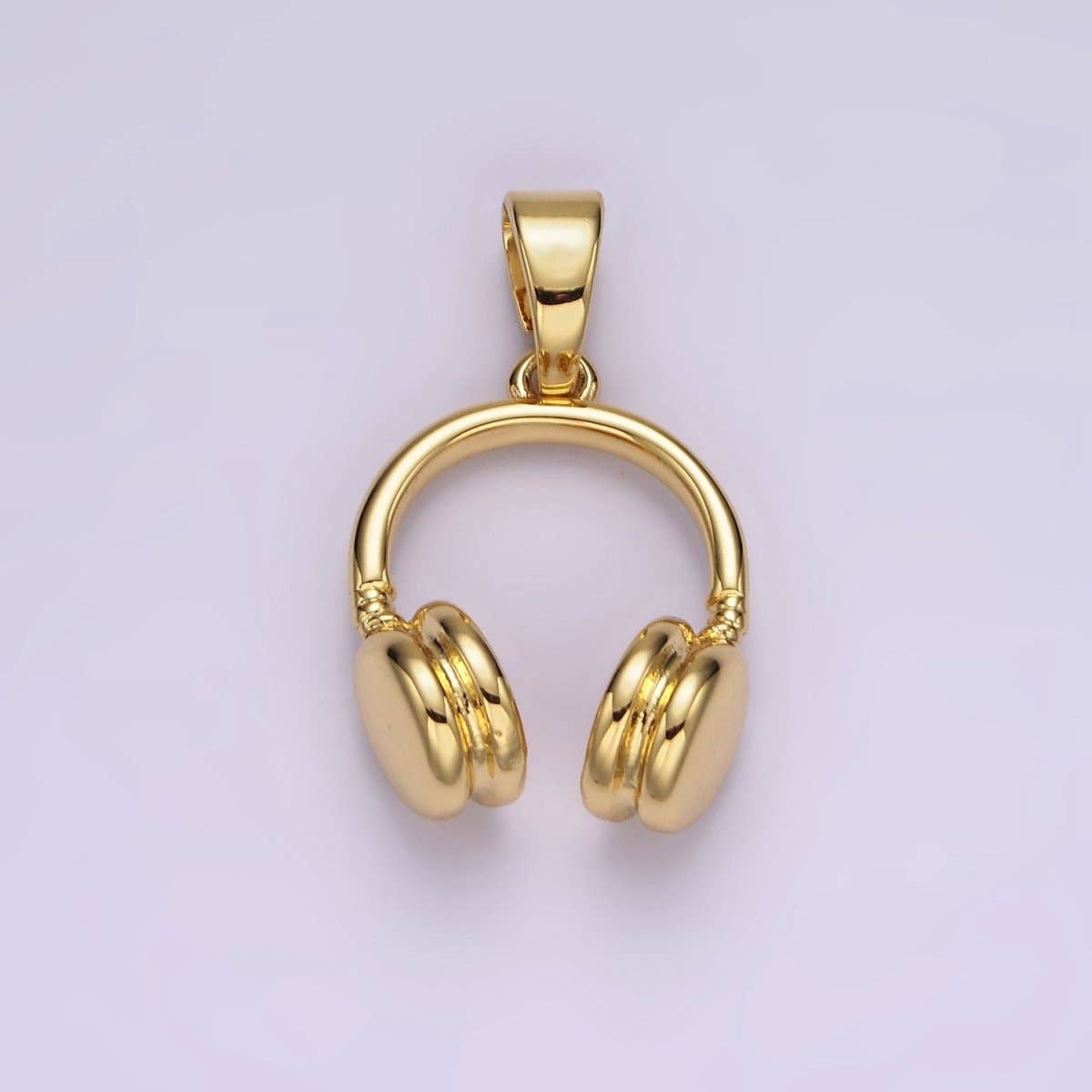 #233 | 14K Gold Filled 25mm Music Headphones Minimalist Pendant