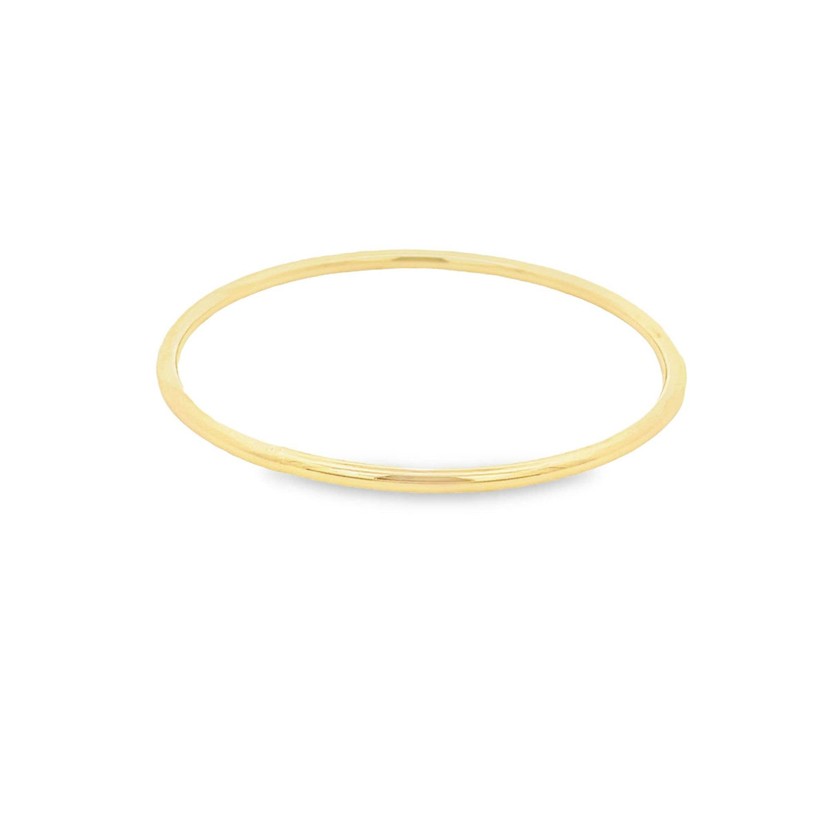 #201 Rhodium 3mm Bangle For Adults
