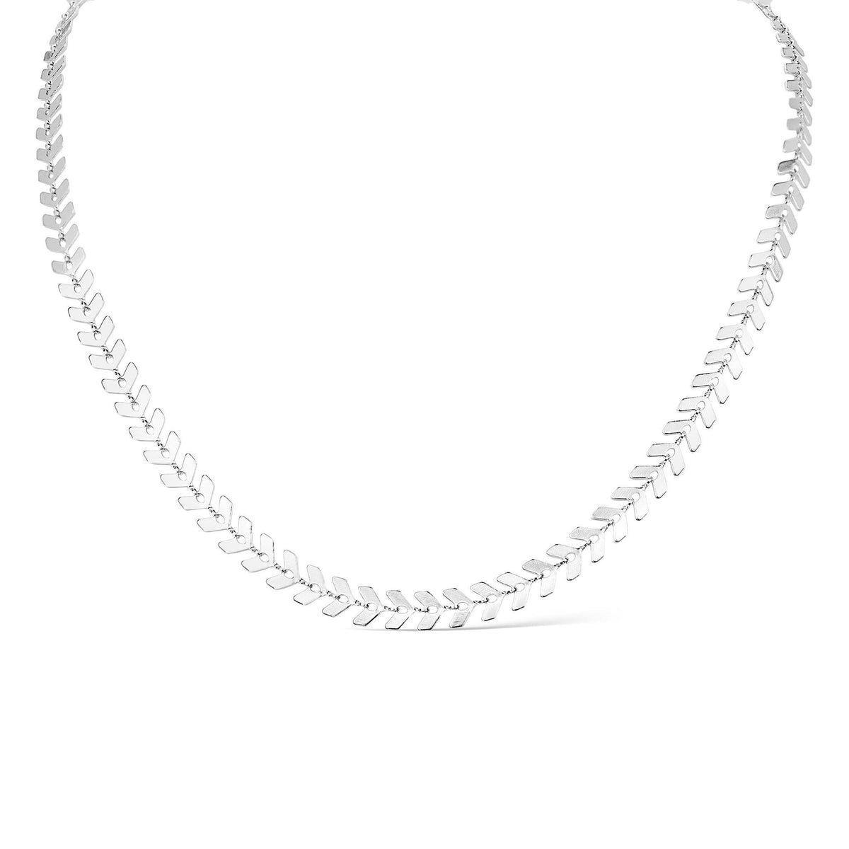 #209 Stainless Steel Chevron Chain Necklace