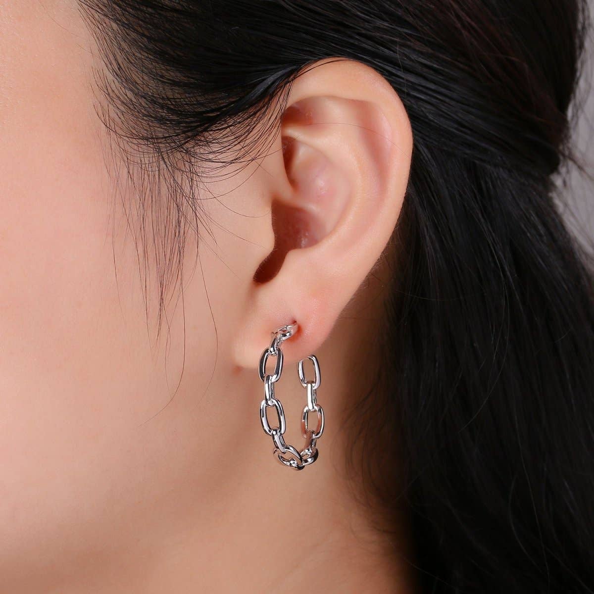 Dainty Gold Chain Earring