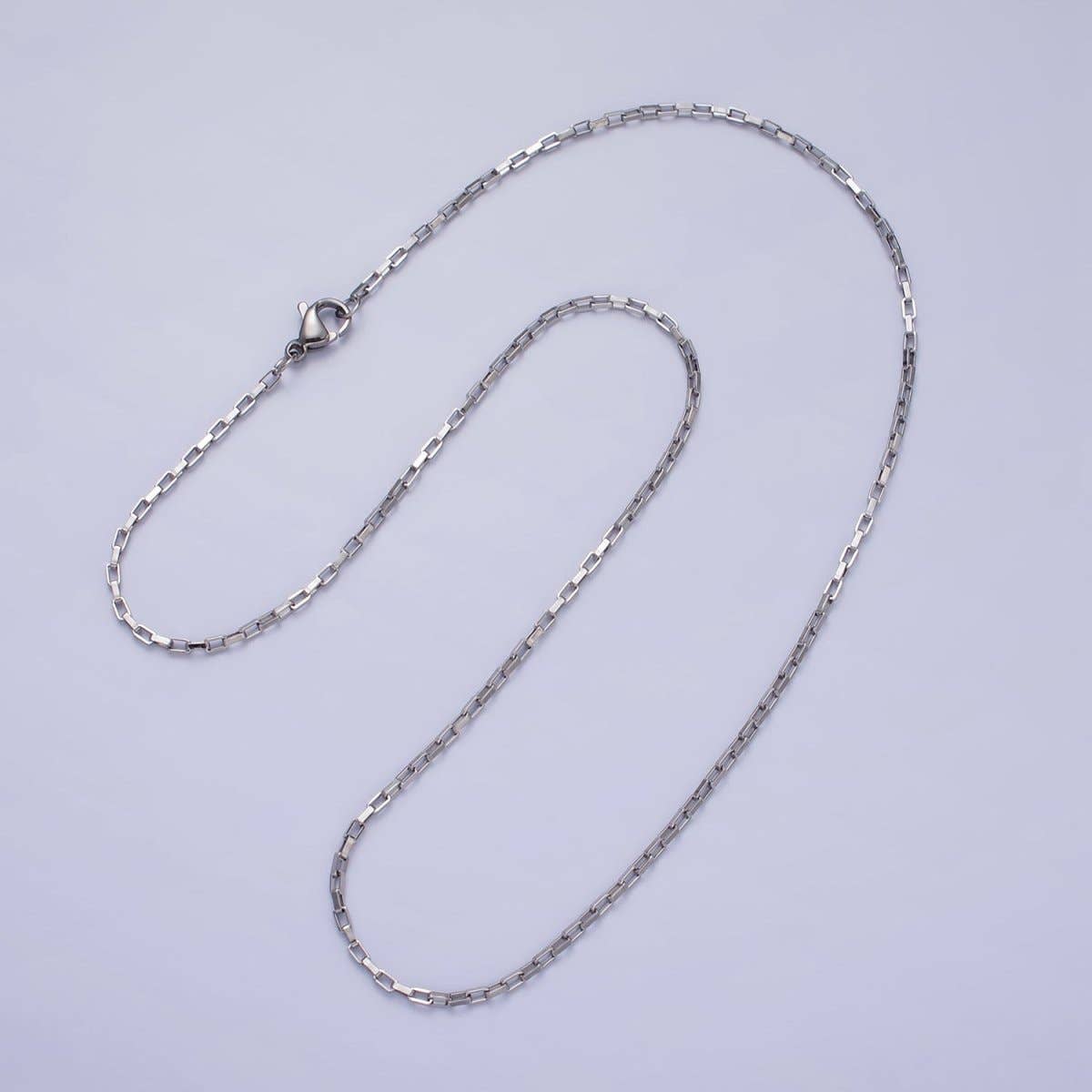 #244 | Gold Paperclip Chain Necklace Dainty Stainless Steel 17.7 inches