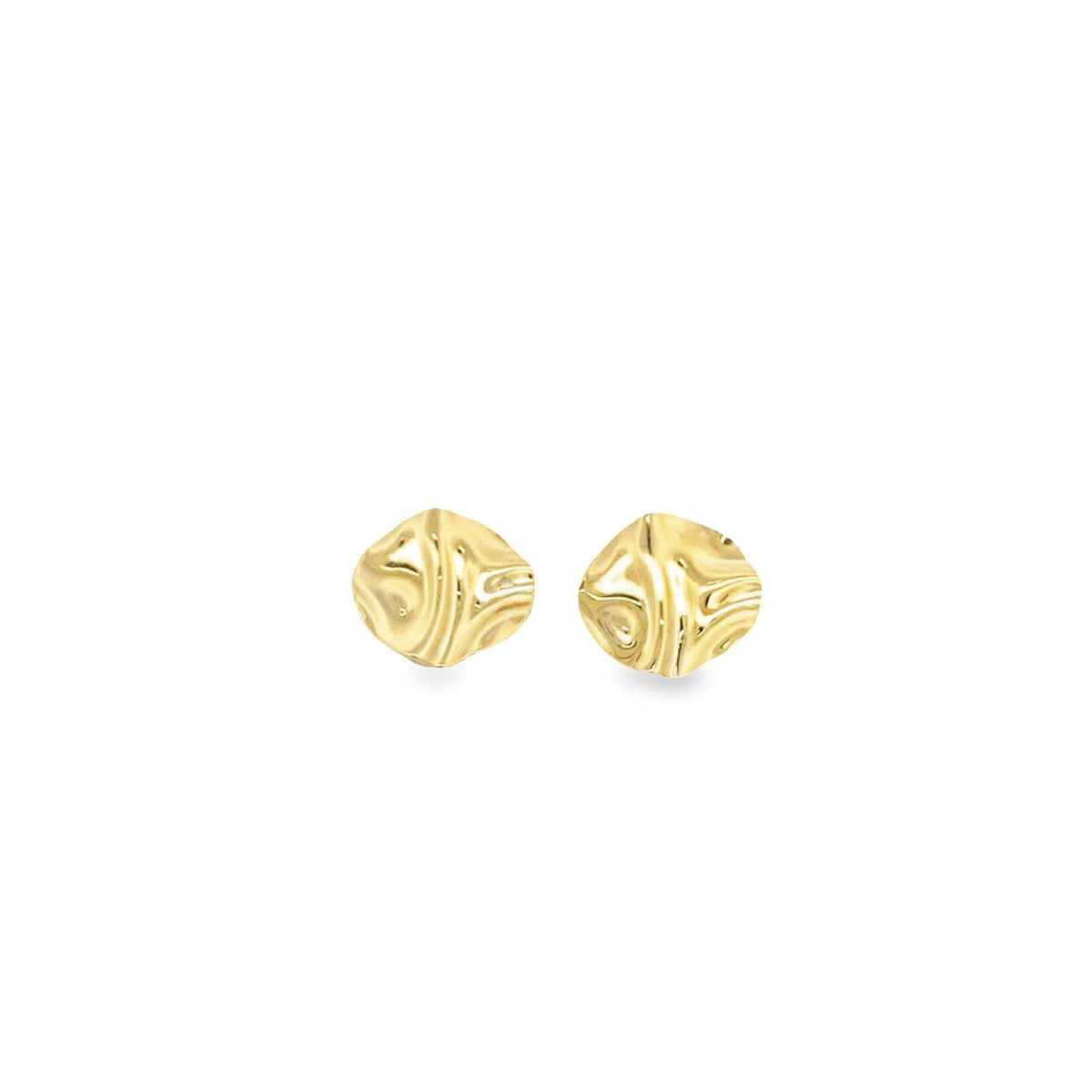 #204 18K Gold Filled Small Round Minimalist Stud Earrings (L390)
