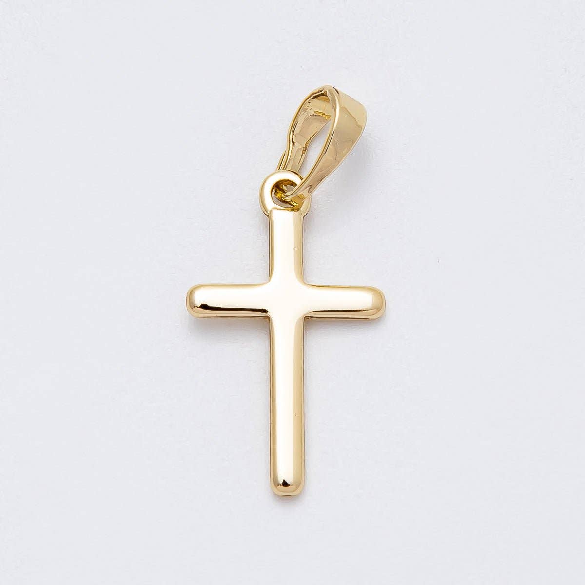 (#75) 14K Gold Filled 19mm Minimalist Cross Religious Pendant