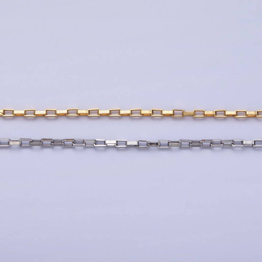 #244 | Gold Paperclip Chain Necklace Dainty Stainless Steel 17.7 inches