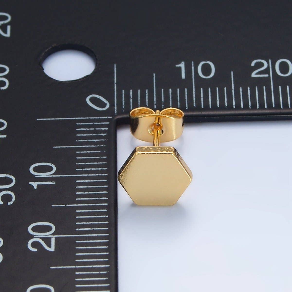 #236 | 24K Gold Filled Hexagon Minimalist Stud Earrings