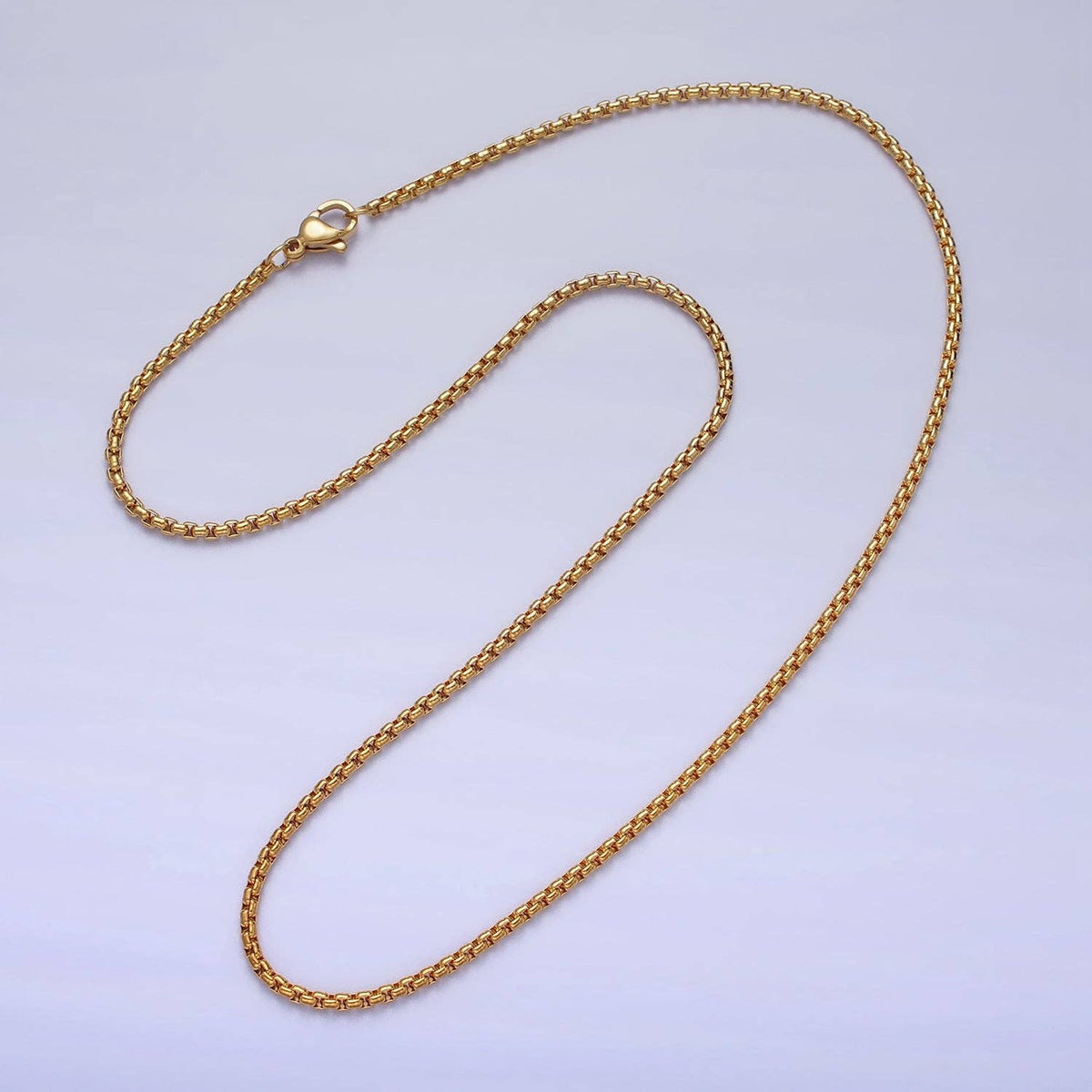 #141 | Stainless Steel Box Chain Necklace In Gold & Silver