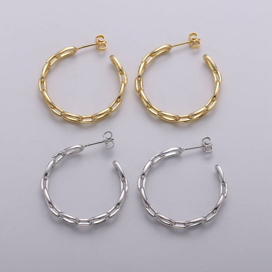 Dainty Gold Chain Earring