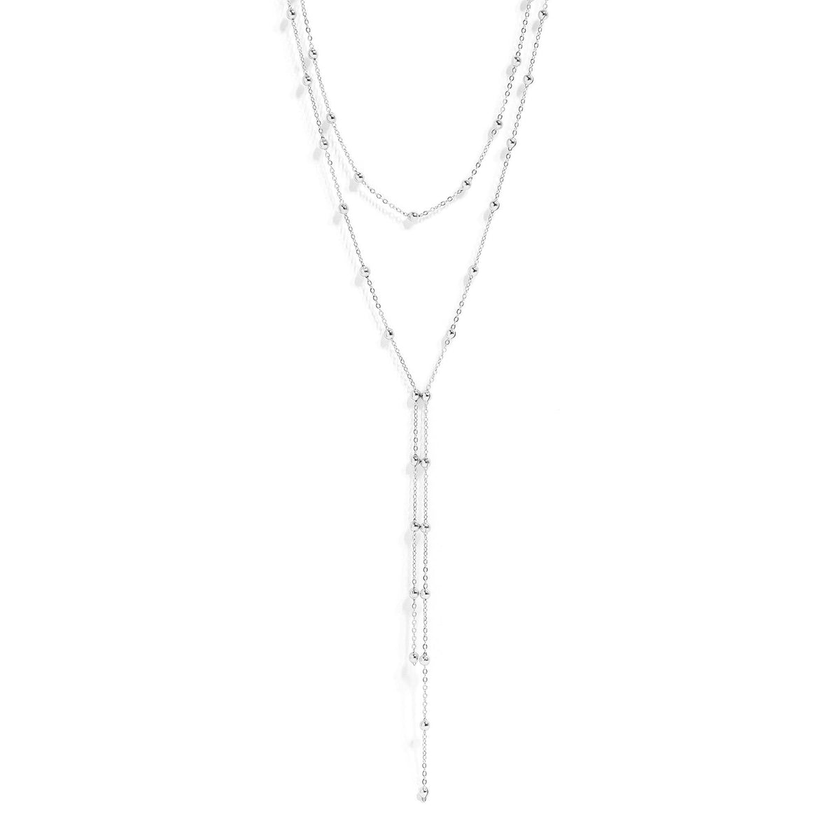 #213 | 18K Gold PVD Stainless Steel Satellite Layered Lariat Necklace