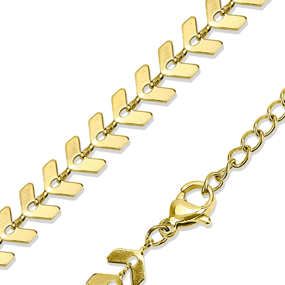 #209 Stainless Steel Chevron Chain Necklace
