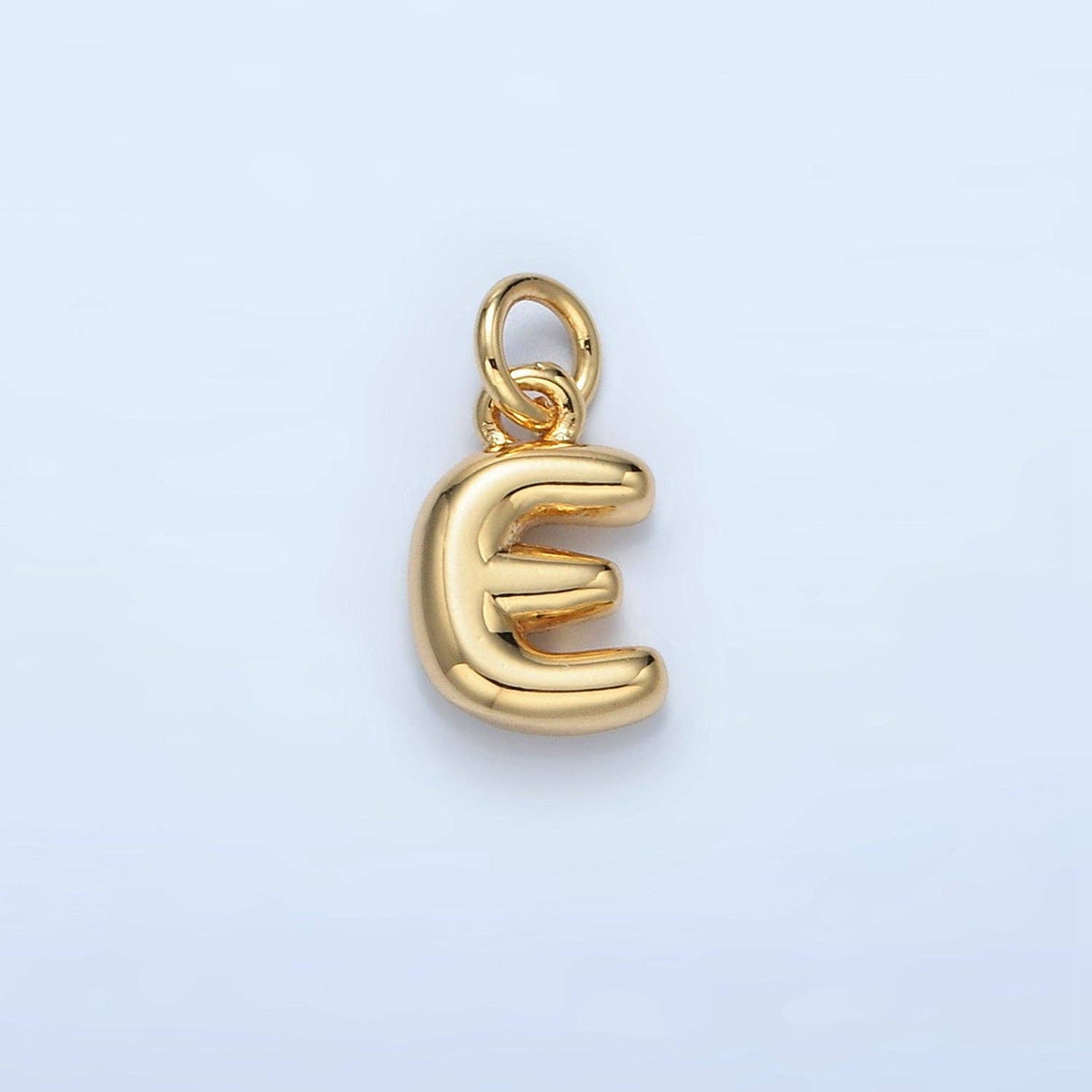 (#84) 16K Gold Filled 10mm Initial Letter Chubby Balloon Mini Charm
