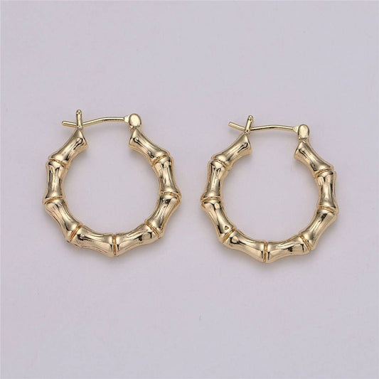 #241 | 18k Gold Filled Bamboo Earrings Custom DIY Personalize Earrings Supplies Findings for Jewelry Making Supply K-001
