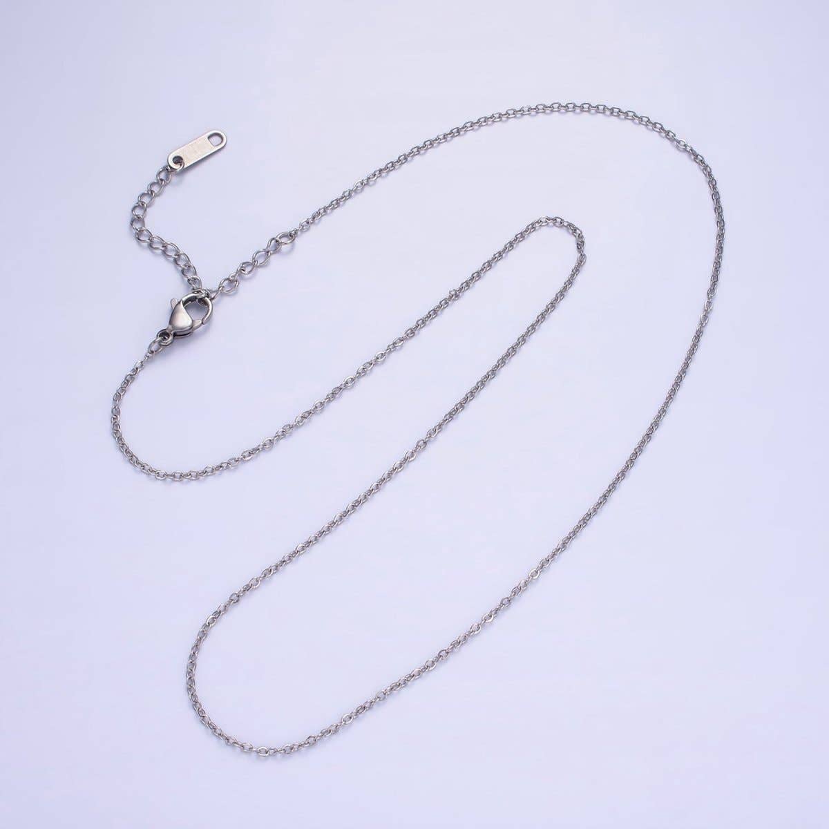 #150 | Stainless Steel 1.2mm Cable Chain 18 Inch Necklace w. Extender in Gold & Silver