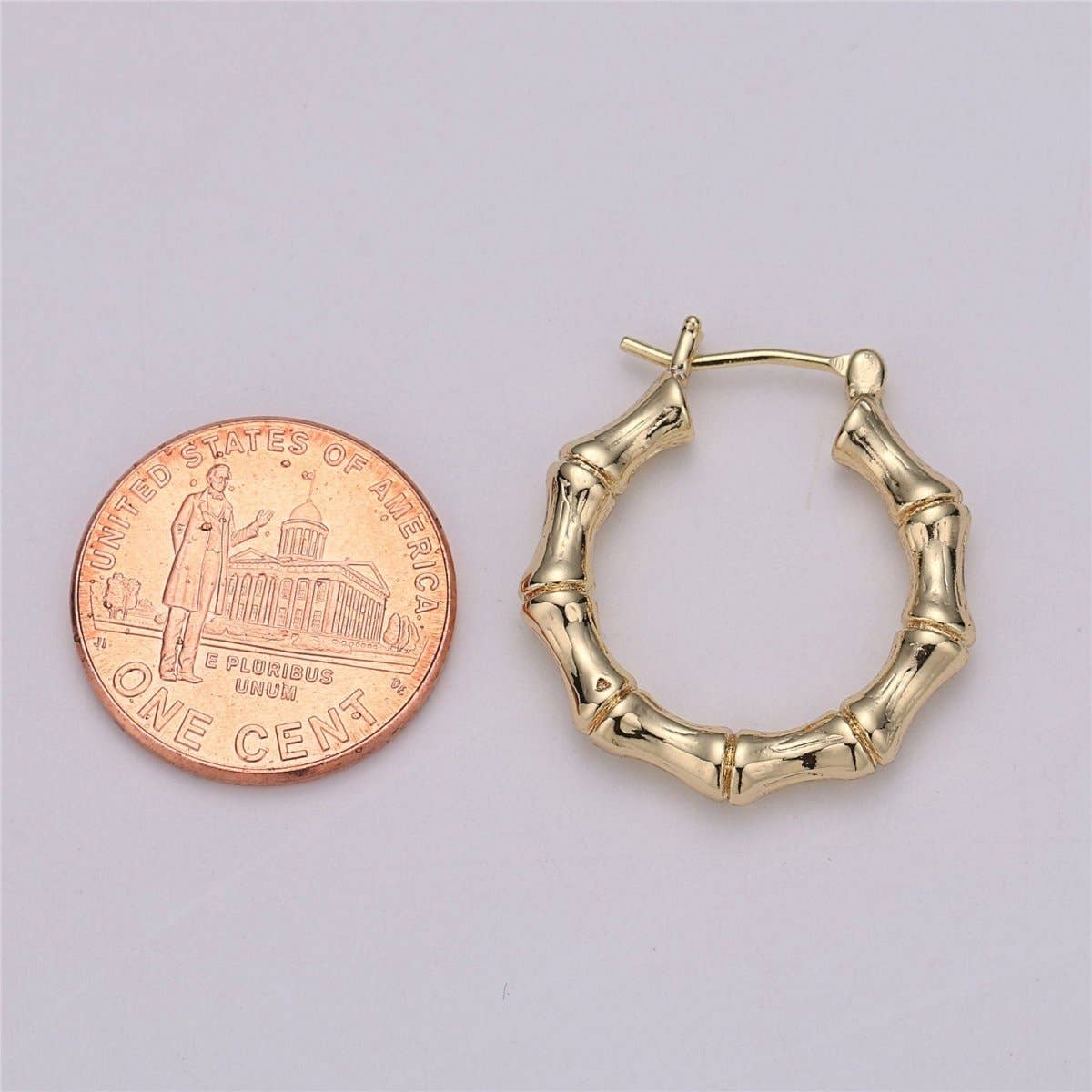 #241 | 18k Gold Filled Bamboo Earrings Custom DIY Personalize Earrings Supplies Findings for Jewelry Making Supply K-001