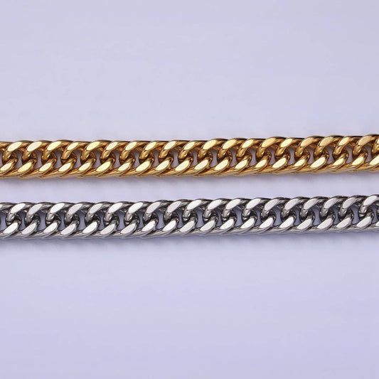 (#80) Men's Stainless Steel 7mm Cuban Chain Necklace 23.5 inch