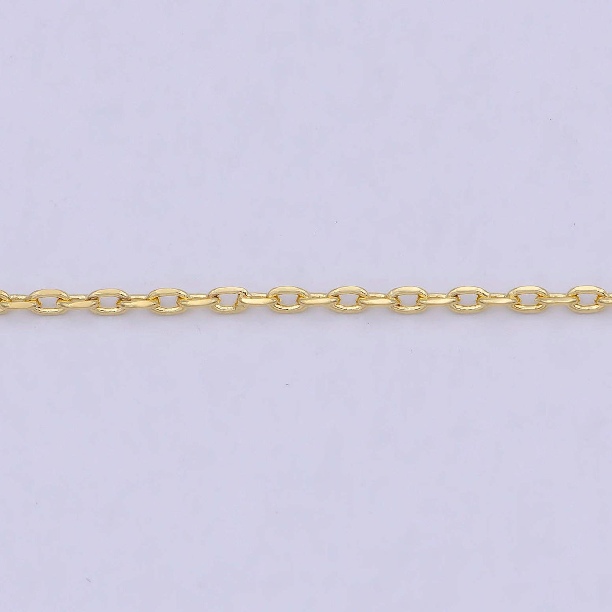 (#17) Dainty Cable Chain 24K Gold Filled Chain Necklace 17.7 inch + 2 inch long extension