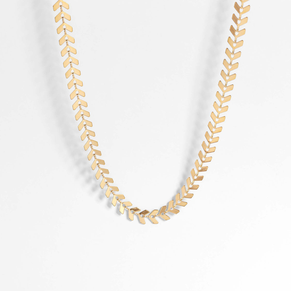 #209 Stainless Steel Chevron Chain Necklace