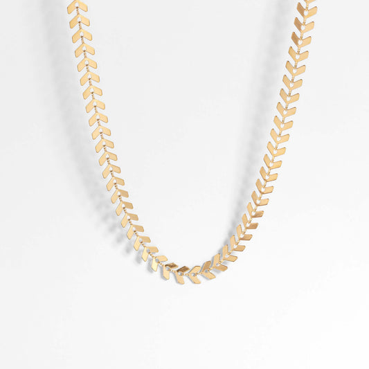 #209 Stainless Steel Chevron Chain Necklace