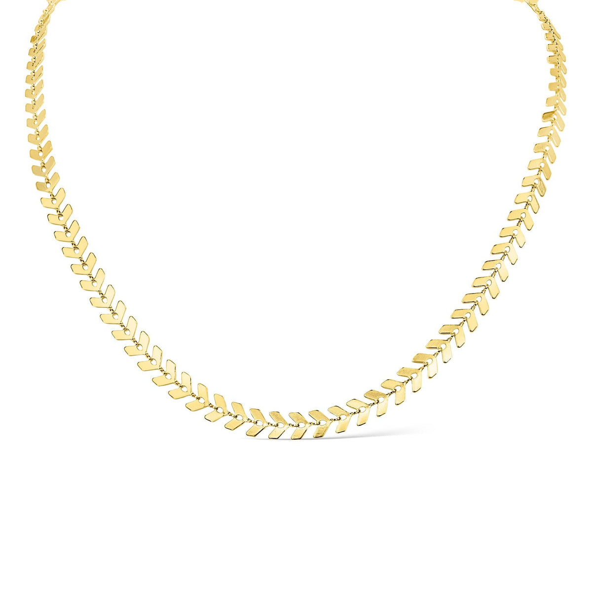 #209 Stainless Steel Chevron Chain Necklace
