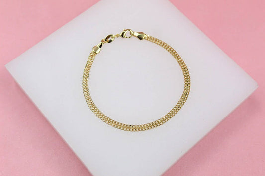 #202 | 18K Gold Filled 3mm Double Curb Link Bracelet